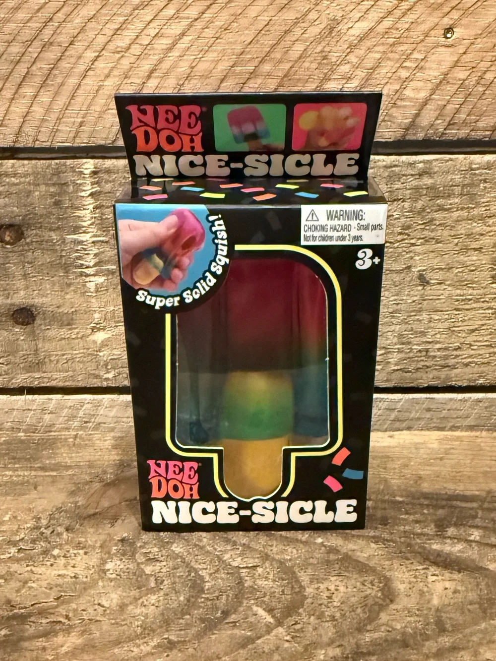 Authentic Needoh Nice-Sicle Rainbow Squeeze Toy - Multicolor